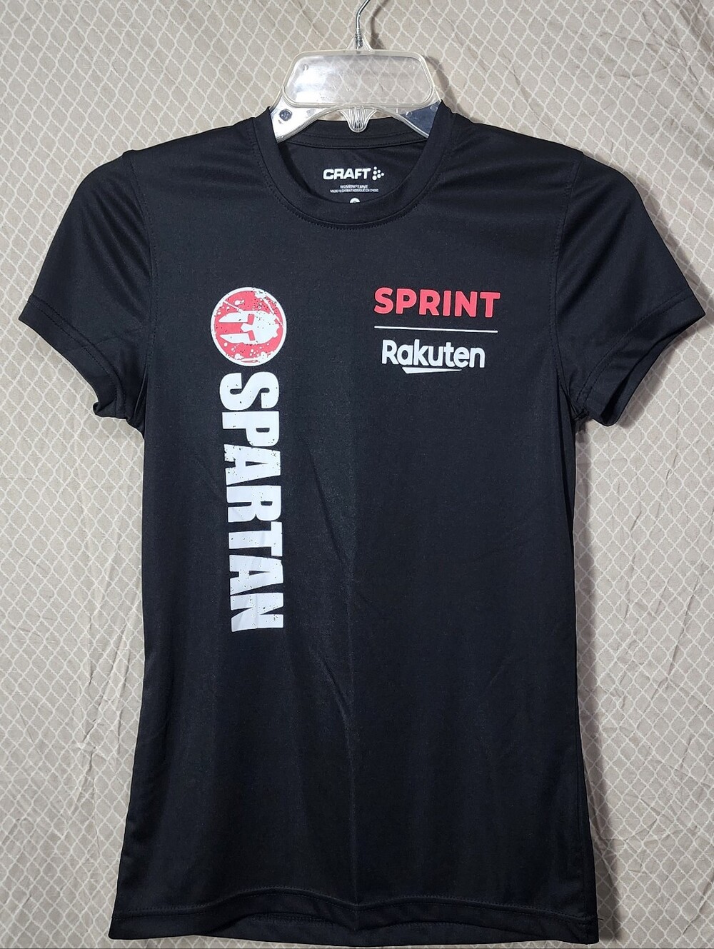 Spartan Race Finisher Black Red Logo Women's Tshirt Small Used